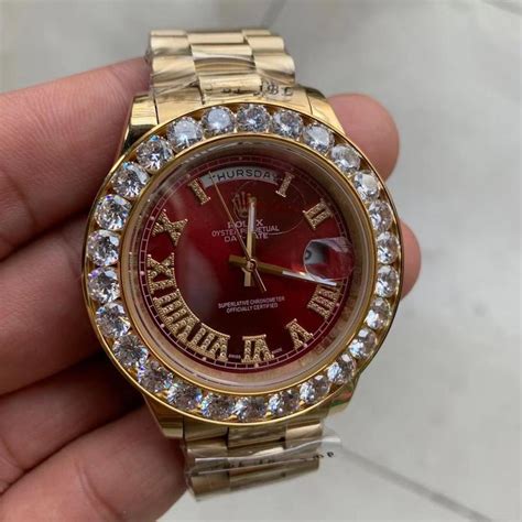 fake rolex red face|red face rolex men's.